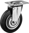 Фото колесо поворотное d_160 мм, гп 145 кг, резинаметалл, игольчатый подшипник, зуб 30936160S Зубр