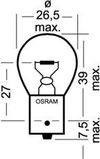 Фото Лампа поворотная 24В  21Вт OSRAM (7529)=P21W 7529 Osram
