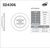 Фото SD4306 SANGSIN Диск тормозной передний Mitsubishi PAJERO SD4306 Sangsin
