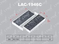 Фильтр салонный угольный подходит для PEUGEOT 308 II 13 LAC-1946C LAC1946C Lynx