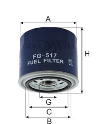Фильтр топливный. FAW 1041,1051,1031,1047 FG517 Goodwill