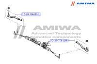 Наконечник рулевой левый для Renault Dokker 2012> 12-28-708 Amiwa