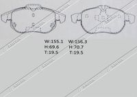 Колодки тормозные дисковые передние OPEL VECTRA C WD01613 Amiwa