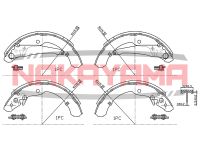 Колодки барабанные к-кт для VW Polo (Sed RUS) 2011> HS7119NY Nakayama