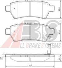 Колодки тормозные задние дисковые к-кт для Nissan Pathfinder (R51) 2005-2014 37536 Abs