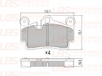 Колодки тормозные задние дисковые к-кт для Porsche Cayenne 2003-2010 BP1102024 UBS