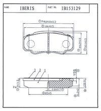 Колодки тормозные задние дисковые к-кт для Citroen Jumper 244 2002-2006 IB153129 Iberis