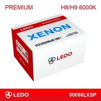 Лампа ксеноновая головного света H8 PGJ19-1 6000K Premium 12V 35W Картон 2 шт 00086LXSP Ledo