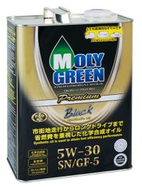 Моторное масло MOLYGREEN BLACK SN GF-5 5W-30 4 л, шт 0470022 MolyGreen