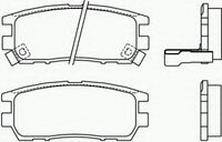 Колодки тормозные задние дисковые к-кт для Mitsubishi Pajero/Montero II (V1, V2, V3, V4) 1997-2001 P 54 018 Brembo
