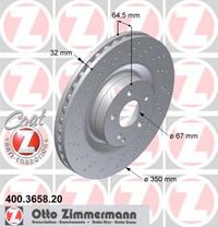 Тормозной диск 400.3658.20 Zimmermann