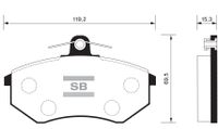 Тормозные колодки дисковые SP1043 SP1043 Sangsin