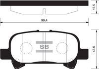 Колодки тормозные задние дисковые к-кт для Toyota Solara 2003-2009 SP 1364 Sangsin