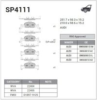 Колодки тормозные передние дисковые SP4111 Sangsin